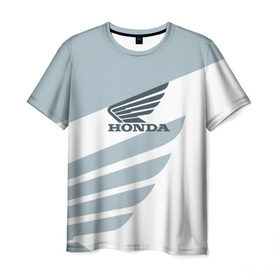 Мужская футболка 3D с принтом Honda , 100% полиэфир | прямой крой, круглый вырез горловины, длина до линии бедер | car | honda | moto | motorbike | race | авто | автомобиль | гонки | марка | машина | мотоцикл | хонда