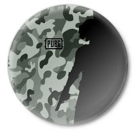Значок с принтом PUBG ,  металл | круглая форма, металлическая застежка в виде булавки | Тематика изображения на принте: playerunknowns battlegrounds | pubg