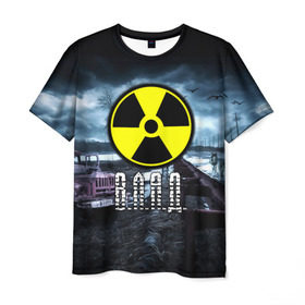 Мужская футболка 3D с принтом S.T.A.L.K.E.R. - В.Л.А.Д. , 100% полиэфир | прямой крой, круглый вырез горловины, длина до линии бедер | stalker | влад | владислав | припять | радиация | сталкер | чернобыль