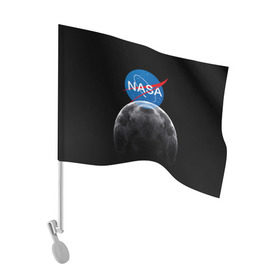 Флаг для автомобиля с принтом NASA MOON , 100% полиэстер | Размер: 30*21 см | galaxy | moon | nasa | space | астрономия | известные | космос | луна | наса | планет