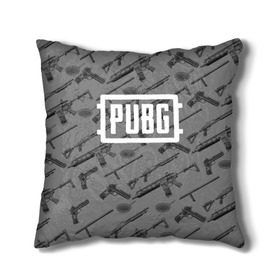 Подушка 3D с принтом PUBG WEAPONS , наволочка – 100% полиэстер, наполнитель – холлофайбер (легкий наполнитель, не вызывает аллергию). | состоит из подушки и наволочки. Наволочка на молнии, легко снимается для стирки | playerunknowns battlegrounds | pubg