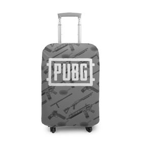 Чехол для чемодана 3D с принтом PUBG WEAPONS , 86% полиэфир, 14% спандекс | двустороннее нанесение принта, прорези для ручек и колес | playerunknowns battlegrounds | pubg