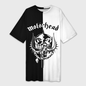 Платье-футболка 3D с принтом Motorhead ,  |  | larry wallis | lucas fox | motorhead | motrhead | группа | кэмпбелл | лемми | метал | микки ди | мотор хед | моторхед | рок | тейлор | фил | хард | хардрок | хеви | хевиметал