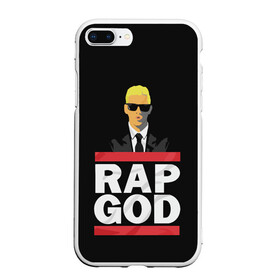 Чехол для iPhone 7Plus/8 Plus матовый с принтом Rap God Eminem , Силикон | Область печати: задняя сторона чехла, без боковых панелей | actor | american rapper | composer | eminem | music | rap | rap god | record producer |   | актёр | американский | композитор | музыка | музыкальный продюсер | рэп | рэпер