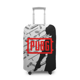 Чехол для чемодана 3D с принтом PUBG WEAPONS , 86% полиэфир, 14% спандекс | двустороннее нанесение принта, прорези для ручек и колес | playerunknowns battlegrounds | pubg