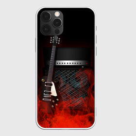 Чехол для iPhone 12 Pro Max с принтом Rock , Силикон |  | Тематика изображения на принте: fire | flame | guitar | metal | music | rock | sound | гитара | метал | металл | музыка | огонь | пламя | рок