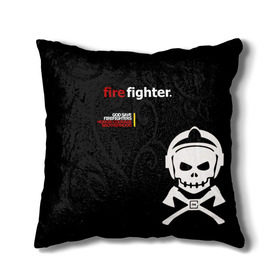 Подушка 3D с принтом Пожарный , наволочка – 100% полиэстер, наполнитель – холлофайбер (легкий наполнитель, не вызывает аллергию). | состоит из подушки и наволочки. Наволочка на молнии, легко снимается для стирки | мчс | пожарная охрана | пожарный