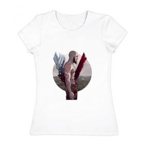 Женская футболка хлопок с принтом Викинги 4 , 100% хлопок | прямой крой, круглый вырез горловины, длина до линии бедер, слегка спущенное плечо | 
