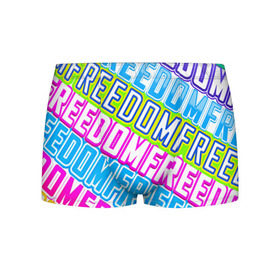 Мужские трусы 3D с принтом FREEDOM 2 , 50% хлопок, 50% полиэстер | классическая посадка, на поясе мягкая тканевая резинка | freedom | арт | свобода