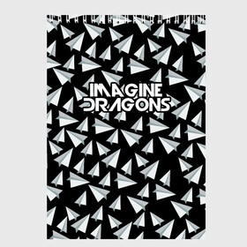 Скетчбук с принтом IMAGINE DRAGONS , 100% бумага
 | 48 листов, плотность листов — 100 г/м2, плотность картонной обложки — 250 г/м2. Листы скреплены сверху удобной пружинной спиралью | imagine dragons | бумажный самолетик | драгонс | самолетик