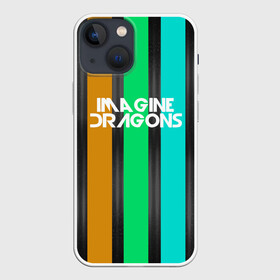 Чехол для iPhone 13 mini с принтом IMAGINE DRAGONS ,  |  | evolve | imagine dragons | new age | абстракция | вокалист | геометрия | группа | драгонс | известные | линии | личности | надписи | полосы | реп | рок | триколор | фирменные цвета | яркие