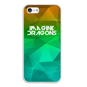 Чехол для iPhone 5/5S матовый с принтом IMAGINE DRAGONS , Силикон | Область печати: задняя сторона чехла, без боковых панелей | геометрия | градиент | драгонс | треугольники