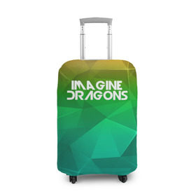 Чехол для чемодана 3D с принтом IMAGINE DRAGONS , 86% полиэфир, 14% спандекс | двустороннее нанесение принта, прорези для ручек и колес | геометрия | градиент | драгонс | треугольники