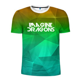 Мужская футболка 3D спортивная с принтом IMAGINE DRAGONS , 100% полиэстер с улучшенными характеристиками | приталенный силуэт, круглая горловина, широкие плечи, сужается к линии бедра | геометрия | градиент | драгонс | треугольники