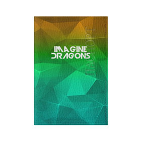Обложка для паспорта матовая кожа с принтом IMAGINE DRAGONS , натуральная матовая кожа | размер 19,3 х 13,7 см; прозрачные пластиковые крепления | геометрия | градиент | драгонс | треугольники