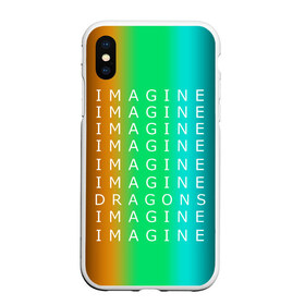 Чехол для iPhone XS Max матовый с принтом IMAGINE DRAGONS , Силикон | Область печати: задняя сторона чехла, без боковых панелей | evolve | imagine dragons | new age | вокалист | группа | драгонс | известные | личности | надписи | реп | рок | триколор | фирменные цвета | яркие