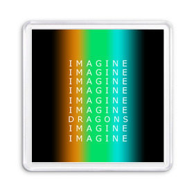 Магнит 55*55 с принтом IMAGINE DRAGONS , Пластик | Размер: 65*65 мм; Размер печати: 55*55 мм | evolve | imagine dragons | new age | вокалист | группа | драгонс | известные | личности | надписи | реп | рок | триколор | фирменные цвета | яркие