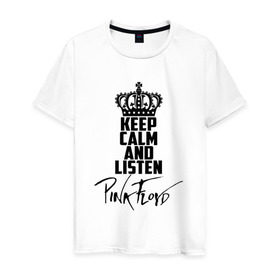 Мужская футболка хлопок с принтом Keep calm and listen Pink Floyd , 100% хлопок | прямой крой, круглый вырез горловины, длина до линии бедер, слегка спущенное плечо. | Тематика изображения на принте: pink floyd | pinkfloyd | арт | артрок | группа | дэвид гилмор | пинк флойд | пинкфлойд | прогрессивный | психоделический | рок | сид барретт | симфонический | спэйс | эйсид | экспериментальный