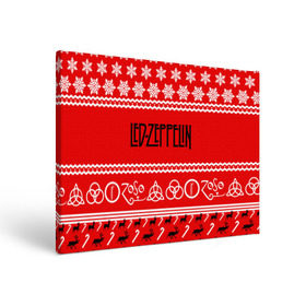 Холст прямоугольный с принтом Праздничный Led Zeppelin , 100% ПВХ |  | led zeppelin | блюз | группа | джимми пейдж | джон генри бонэм | джон пол джонс | знак | красный | лед зепелен | лед зеппелин | метал | надпись | новогодний | новый год | праздник | роберт плант | рождество