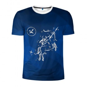 Мужская футболка 3D спортивная с принтом Стрелец , 100% полиэстер с улучшенными характеристиками | приталенный силуэт, круглая горловина, широкие плечи, сужается к линии бедра | sagittarius | звезды | знаки зодиака | космос | созвездие | стрелец