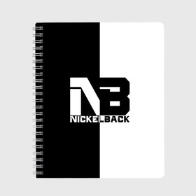 Тетрадь с принтом Nickelback , 100% бумага | 48 листов, плотность листов — 60 г/м2, плотность картонной обложки — 250 г/м2. Листы скреплены сбоку удобной пружинной спиралью. Уголки страниц и обложки скругленные. Цвет линий — светло-серый
 | nickelback | никелбек | никл бек