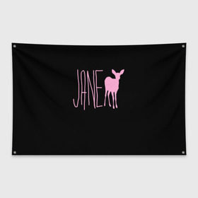 Флаг-баннер с принтом Футболка Мах Life is Strange , 100% полиэстер | размер 67 х 109 см, плотность ткани — 95 г/м2; по краям флага есть четыре люверса для крепления | deer | jane | life is strange | pink | олень | розовый