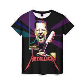 Женская футболка 3D с принтом Metallica James Alan Hatfield , 100% полиэфир ( синтетическое хлопкоподобное полотно) | прямой крой, круглый вырез горловины, длина до линии бедер | alan | american | band | hard | hatfield | james | metal | metallica | rock | thrash | алан | американская | джеймс | метал группа | трэш метал | хард рок | хэтфилд