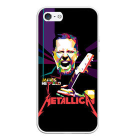 Чехол для iPhone 5/5S матовый с принтом Metallica James Alan Hatfield , Силикон | Область печати: задняя сторона чехла, без боковых панелей | alan | american | band | hard | hatfield | james | metal | metallica | rock | thrash | алан | американская | джеймс | метал группа | трэш метал | хард рок | хэтфилд