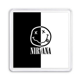 Магнит 55*55 с принтом Nirvana , Пластик | Размер: 65*65 мм; Размер печати: 55*55 мм | cobain | kurt | nirvana | альтернативный | гранж | грол | группа | дональд | кобейн | курт | музыка | музыкант | надпись | нервана | нирвана | новоселич | певец | рок | смайл | смайлик | солист | язык