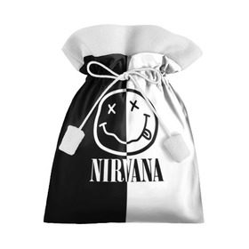 Подарочный 3D мешок с принтом Nirvana , 100% полиэстер | Размер: 29*39 см | cobain | kurt | nirvana | альтернативный | гранж | грол | группа | дональд | кобейн | курт | музыка | музыкант | надпись | нервана | нирвана | новоселич | певец | рок | смайл | смайлик | солист | язык