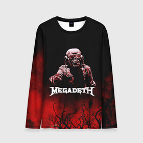 Мужской лонгслив 3D с принтом Megadeth , 100% полиэстер | длинные рукава, круглый вырез горловины, полуприлегающий силуэт | 