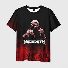 Мужская футболка 3D с принтом Megadeth , 100% полиэфир | прямой крой, круглый вырез горловины, длина до линии бедер | 