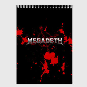 Скетчбук с принтом Megadeth , 100% бумага
 | 48 листов, плотность листов — 100 г/м2, плотность картонной обложки — 250 г/м2. Листы скреплены сверху удобной пружинной спиралью | megadet | megadeth | группа | дирк вербурен | дэвид эллефсон | дэйв мастейн | кико лоурейро | мегадет | мегадетх | метал | рок | трэш | трэшметал | тяжелый | хард | хардрок | хеви | хевиметал