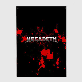 Постер с принтом Megadeth , 100% бумага
 | бумага, плотность 150 мг. Матовая, но за счет высокого коэффициента гладкости имеет небольшой блеск и дает на свету блики, но в отличии от глянцевой бумаги не покрыта лаком | megadet | megadeth | группа | дирк вербурен | дэвид эллефсон | дэйв мастейн | кико лоурейро | мегадет | мегадетх | метал | рок | трэш | трэшметал | тяжелый | хард | хардрок | хеви | хевиметал