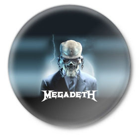 Значок с принтом Megadeth ,  металл | круглая форма, металлическая застежка в виде булавки | Тематика изображения на принте: megadeth |   megadet | группа | дирк вербурен | дэвид эллефсон | дэйв мастейн | кико лоурейро | мегадет | мегадетх | метал | рок | трэш | трэшметал | тяжелый | хард | хардрок | хеви | хевиметал