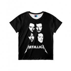 Детская футболка 3D с принтом Metallica , 100% гипоаллергенный полиэфир | прямой крой, круглый вырез горловины, длина до линии бедер, чуть спущенное плечо, ткань немного тянется | american | band | cliff burton | dave mustaine | hard | james hatfield | jason newsted | kirk hammett | lars ulrich | metal | metallica | robert trujillo | rock | ron mcgowney | thrash | американская | джеймс хэтфилд | ларс ул | метал группа | трэш метал 