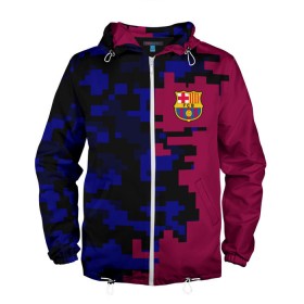 Мужская ветровка 3D с принтом FC Barca 2018 Creative uniform , 100% полиэстер | подол и капюшон оформлены резинкой с фиксаторами, два кармана без застежек по бокам, один потайной карман на груди | fc | fc barcelona | fcb | fly emirates | ronaldo | абстракция | барселона | геометрия | зож | клуб | линии | месси | модные | мяч | реал мадрид | спорт | спортивные | тренды | футбол | футбольный клуб | эмблема