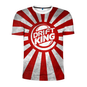 Мужская футболка 3D спортивная с принтом Drift King , 100% полиэстер с улучшенными характеристиками | приталенный силуэт, круглая горловина, широкие плечи, сужается к линии бедра | car | drift | japan | jdm | race | street | авто | автомобиль | гонки | дрифт | король | машина | флаг | япония
