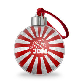 Ёлочный шар с принтом JDM , Пластик | Диаметр: 77 мм | car | domo | drift | japan | jdm | kun | race | street | авто | автомобиль | гонки | дрифт | король | машина | флаг | япония