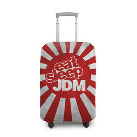 Чехол для чемодана 3D с принтом JDM , 86% полиэфир, 14% спандекс | двустороннее нанесение принта, прорези для ручек и колес | car | domo | drift | japan | jdm | kun | race | street | авто | автомобиль | гонки | дрифт | король | машина | флаг | япония