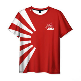 Мужская футболка 3D с принтом JDM , 100% полиэфир | прямой крой, круглый вырез горловины, длина до линии бедер | car | drift | japan | jdm | race | street | авто | автомобиль | гонки | дрифт | король | машина | флаг | япония