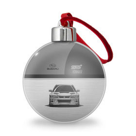 Ёлочный шар с принтом Subaru , Пластик | Диаметр: 77 мм | Тематика изображения на принте: car | impreza | jdm | race | sti | subaru | wrx | авто | гонки | импреза | машина | субару
