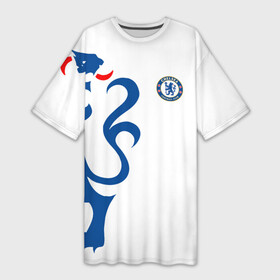 Платье-футболка 3D с принтом Chelsea Uniform ,  |  | Тематика изображения на принте: chelsea | emirates | fc | абстракция | геометрия | зож | клуб | линии | мода | модные | мяч | спорт | спортивные | стиль | тренды | флаг россии | футбол | футбольный клуб | челси | экстрим | эмблема