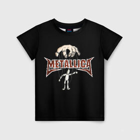 Детская футболка 3D с принтом Metallica , 100% гипоаллергенный полиэфир | прямой крой, круглый вырез горловины, длина до линии бедер, чуть спущенное плечо, ткань немного тянется | american | band | cliff burton | dave mustaine | hard | james hatfield | jason newsted | kirk hammett | lars ulrich | metal | metallica | robert trujillo | rock | ron mcgowney | thrash | американская | джеймс хэтфилд | ларс ул | метал группа | трэш метал 