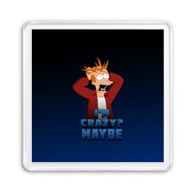 Магнит 55*55 с принтом Crazy Fry , Пластик | Размер: 65*65 мм; Размер печати: 55*55 мм | 