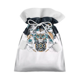 Подарочный 3D мешок с принтом SKULL JAPAN , 100% полиэстер | Размер: 29*39 см | Тематика изображения на принте: arrow | skull | белый | девушка | линии | маски.кот | модные | небо | облако | синий | скелет | стимпанк | стрелы | череп | яркие