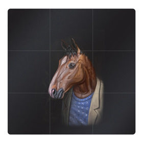 Магнитный плакат 3Х3 с принтом BoJack , Полимерный материал с магнитным слоем | 9 деталей размером 9*9 см | bojack horseman | конь боджек | лошадь боджек