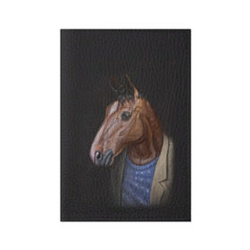 Обложка для паспорта матовая кожа с принтом BoJack , натуральная матовая кожа | размер 19,3 х 13,7 см; прозрачные пластиковые крепления | bojack horseman | конь боджек | лошадь боджек