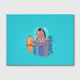 Альбом для рисования с принтом BoJack , 100% бумага
 | матовая бумага, плотность 200 мг. | bojack horseman | конь боджек | лошадь боджек