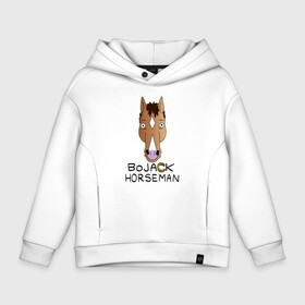 Детское худи Oversize хлопок с принтом BoJack Horseman , френч-терри — 70% хлопок, 30% полиэстер. Мягкий теплый начес внутри —100% хлопок | боковые карманы, эластичные манжеты и нижняя кромка, капюшон на магнитной кнопке | 